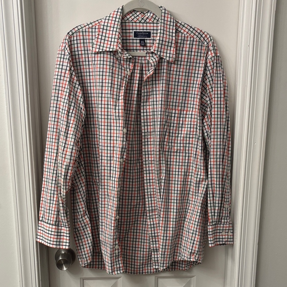 Club Room Men's Multicolor Plaid Button-Down Shirt